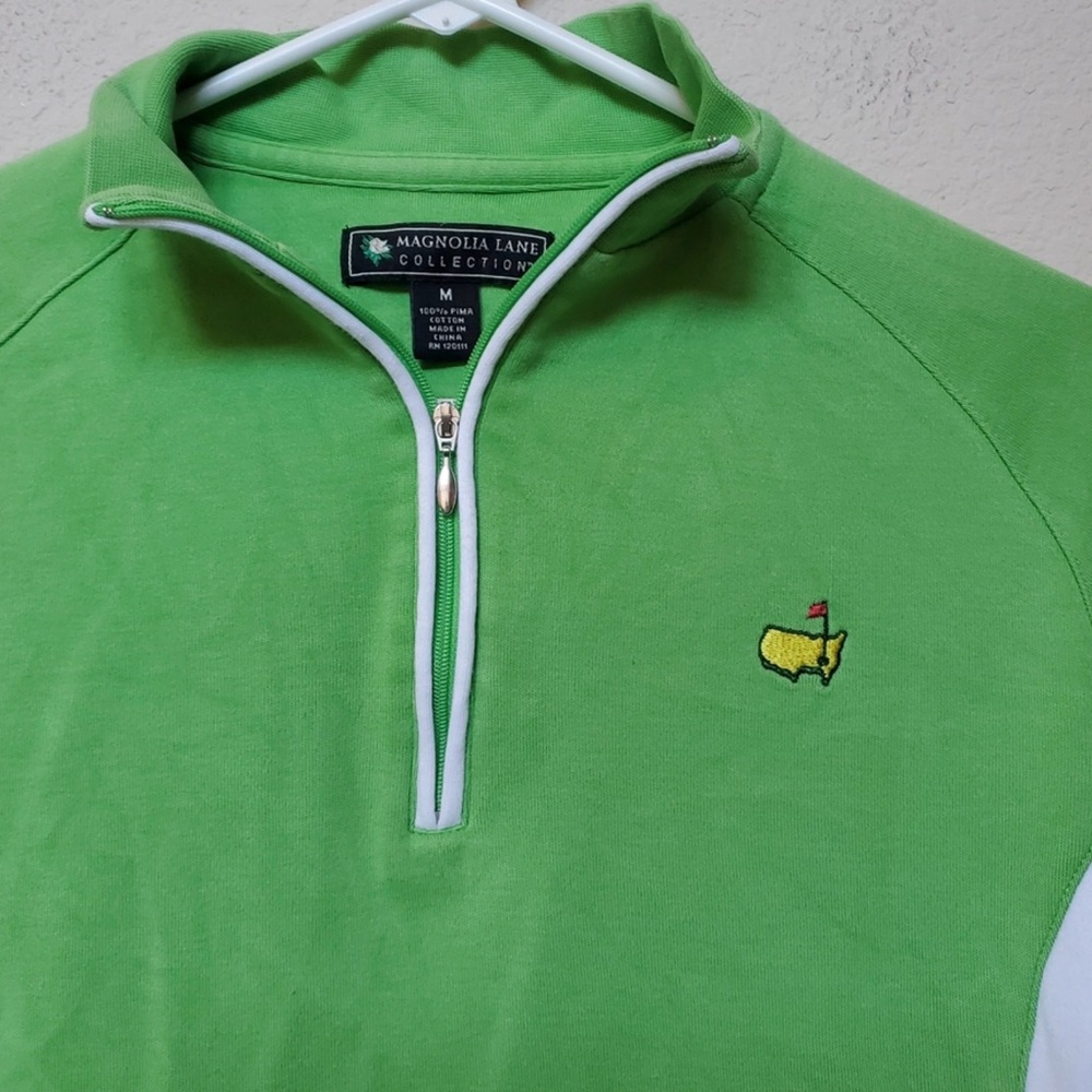 Magnolia Lane Collection Women's Lime Green Quarter-Zip Pullover